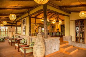 Virunga Lodge This lodge is known for its amazing views of two lakes. It is eco-friendly and helps local communities. Rooms are comfortable and you can see the sunrise from your window.