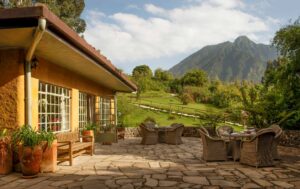 Sabyinyo Silverback Lodge This is one of the top lodges in Volcanoes National Park. It has private cottages with fireplaces and beautiful views. The service is excellent, and the food is very good. It’s close to where the gorilla trek begins.